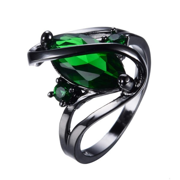 Black Gold S Shaped Zircon High End Diamond Ring For Men Rings 8