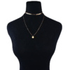 Copper Handmade Sequined Collar Double Gold Plated Chain Necklace Necklaces 11