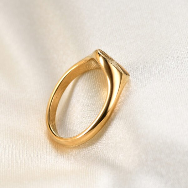 Stackable Sunshine Ring Fashion Jewelry Gift 18K Gold Rings 6