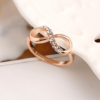 Infinite Ring Ring Inverted 8 Crystal Zircon Metal Belt Diamond Ring Rose Gold Ring Ornament Rings 8