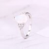 Natural Semi-Precious Moonstone Ring Simple Rings 12