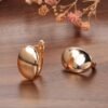 Rose Gold Simple Oval Earrings For Women Earrings 12