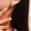 Fashion temperament zircon flower earrings Earrings 22