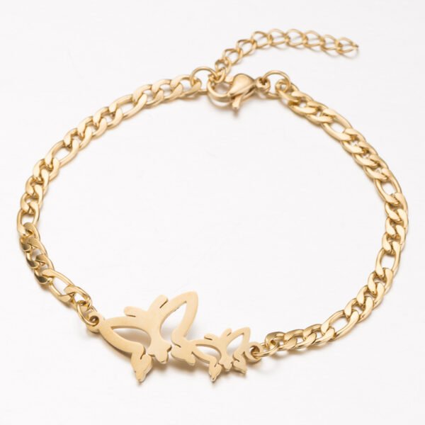 Gold Color Charms Bracelet Femme Stainless Steel Women Jewelry Lucky Origami Elephant Bracelets Friendship Gifts Earrings 5