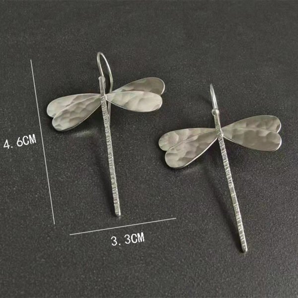 Vintage 3D Gold Dragonfly Statement Earrings For Women Minimalist Jewelry Earrings 8