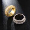 Gold-plated micro-set zircon ring Rings 11