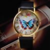Roman scale butterfly belt watch Fashion universal gold shell watch watches 11 Roman scale butterfly belt watch Fashion universal gold shell watch watches 11