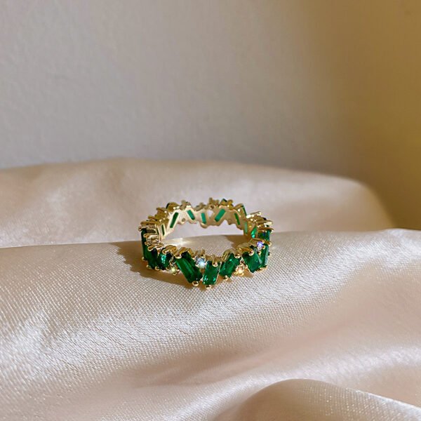 Real Gold Electroplated Diamond Zircon Ring Rings 7