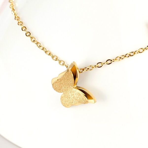 Gold Butterfly Anklet Single Chain Anklets 4