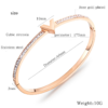 Women’s titanium letter V rose gold diamond bracelet Bracelets 14