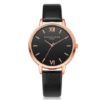 PU leather strap rose gold fashion casual fashion watch ladies black dial watch female models watches 18 PU leather strap rose gold fashion casual fashion watch ladies black dial watch female models watches 18