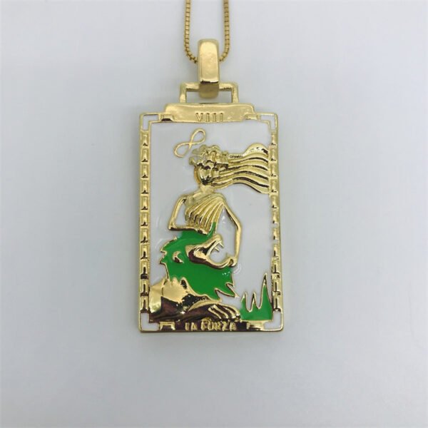 Copper Plated Fashion Retro Oil Painting Pendant Necklace Necklaces 8