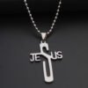 Stainless Steel Necklace Pendant Personality Cross Necklaces 8