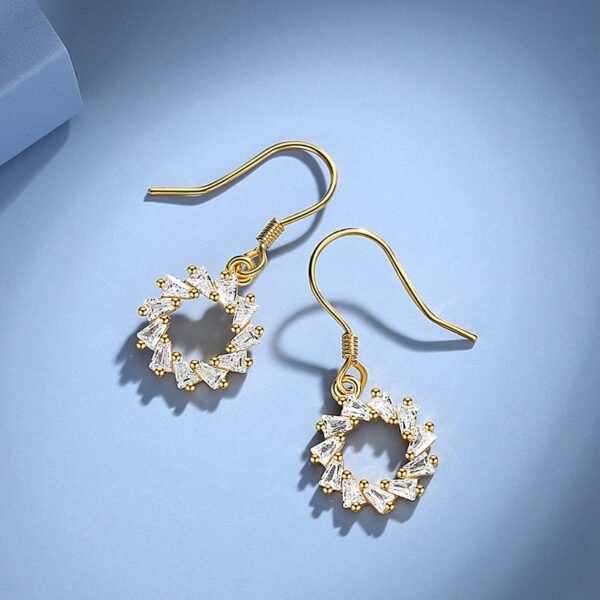 Sterling Silver S925 Circle Shape Earrings Earrings 8