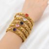 Woven Mesh Stainless Steel 18K Gold Plated Bracelet Bracelets 21