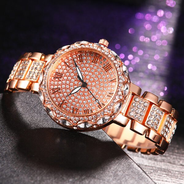 New Gold Sky Star With Diamond Steel Band Watch Girl watches 4