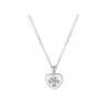 Small Round Diamond Necklace for Ladies Heart Shaped Pendant Necklaces 7