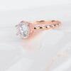 925 Silver Diamond Ring Rose Gold BestSelling 16