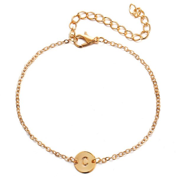 ashion Letter Bracelet & Angle For Women Simple Adjustable Gold Color Name Bracelets Pulseras Mujer Jewelry Party Gifts Bracelets 4
