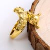 Simple And Stylish Personality Adjustable Gold Fox Ring Rings 16 Simple And Stylish Personality Adjustable Gold Fox Ring Rings 16