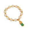 18K Copper Gold-plated Bead Chalcedony Bracelet Bracelets 13