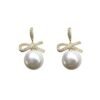 Light Luxury Bowknot Women’s Pearl Stud Earrings Earrings 10