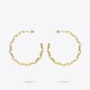 18K Gold Plated Brass Statement Chain Stud Earrings Earrings 9