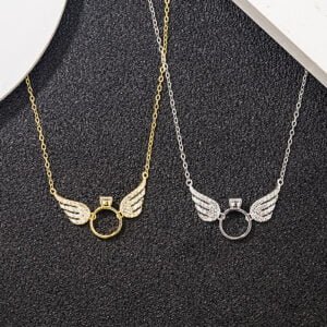 14k Gold Wing Necklace Female Clavicle Chain Necklaces