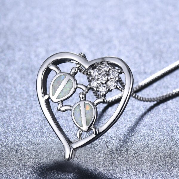 White gold tortoise necklace pendant Necklaces 8