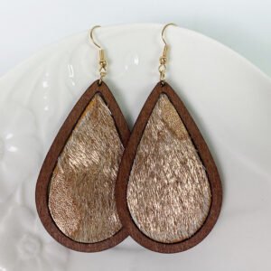 Leopard Print Horsehair Cowhide Earrings Europe And America Earrings