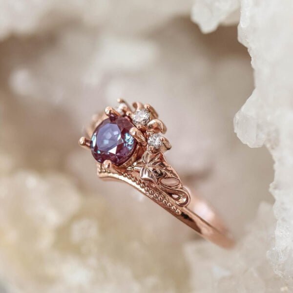 European And American Rose Gold Plated Engagement Ring Rings 11
