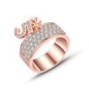 Zircon Number 5 Ring Fashion Elegant Lady Ring Rings 12