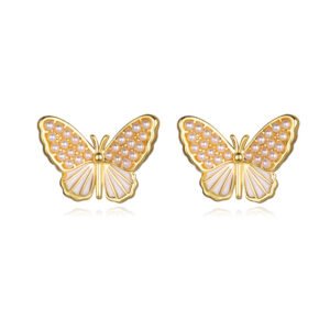 European And American Fashion Earrings Popular Butterfly Pearl Earrings Women Earrings 3 European And American Fashion Earrings Popular Butterfly Pearl Earrings Women Earrings 3