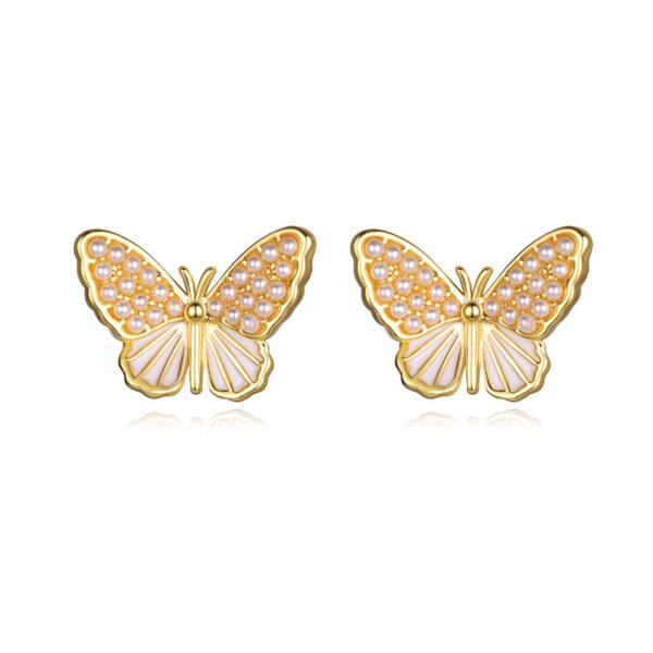 European And American Fashion Earrings Popular Butterfly Pearl Earrings Women Earrings 3