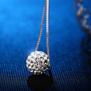 Fashion Full Diamond Round Necklace Women Necklaces