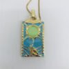 Copper Plated Fashion Retro Oil Painting Pendant Necklace Necklaces 11