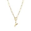 Letter Necklace Real Gold Plated Trend Hip Hop Necklaces 18