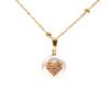 Micro-inlaid Zircon Bee Necklace, Twist-shaped Special-shaped Pearl Love Pendant Necklace Necklaces 14