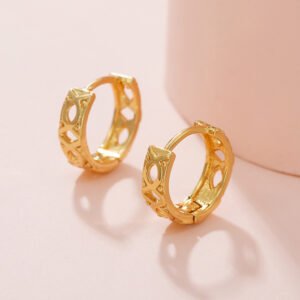 Gold-plated Simple Earrings Copper Ornaments Ear Clip Earrings