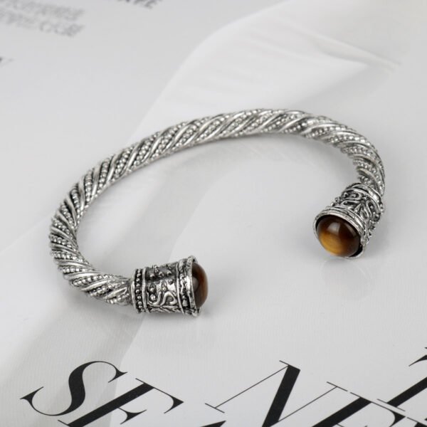Ancient Gold Domineering Stripes Nordic Viking Bracelet Tiger Eye Bracelet Bracelets 8