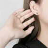 Personalized Solid Color Dual-use Short Earrings Earrings 11