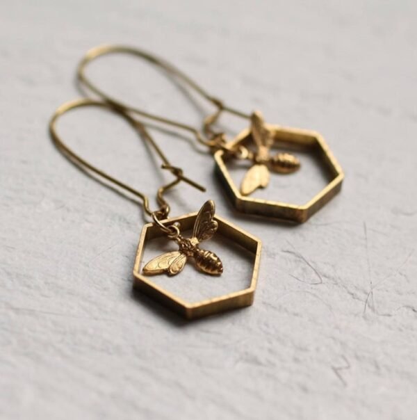 Fashion Three-dimensional Geometric Creative Bee Ear Hook Earrings Earrings 4