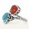 Fashion Simple Retro Love Turquoise Ring Rings 14