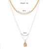 Exaggerated water drop zircon pendant pendant pendant necklace, gold wire chain double-layered temperament necklace Necklaces 14