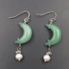 Natural Tigereye Moon Earrings Fashion OL Pearl Earrings AliExpress Amazon Sources Earrings 16