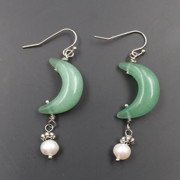 Natural Tigereye Moon Earrings Fashion OL Pearl Earrings AliExpress Amazon Sources Earrings 6
