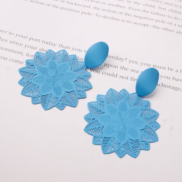 Exaggerated Sen-line Black Flower Earrings Earrings 9