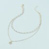 Ins Cold Wind Double Pearl Ring Pendant Necklace Necklaces 9 Ins Cold Wind Double Pearl Ring Pendant Necklace Necklaces 9