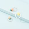 Sweet Wind Soft Clay Ring 3-piece Set Cute Gir Rings 12 Sweet Wind Soft Clay Ring 3-piece Set Cute Gir Rings 12