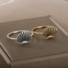 Retro New Shell Shape Ring Trend 18K Gold Plated Rings 21 Retro New Shell Shape Ring Trend 18K Gold Plated Rings 21